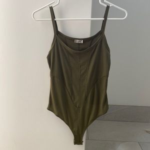 Free People Green BodySuit